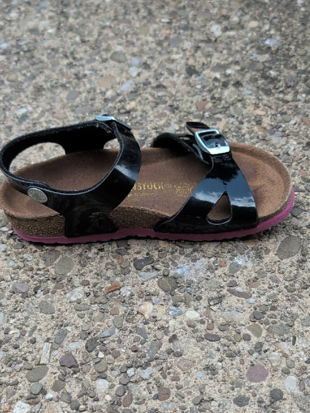 Birkenstock Kids Rio Black Patent Sandals